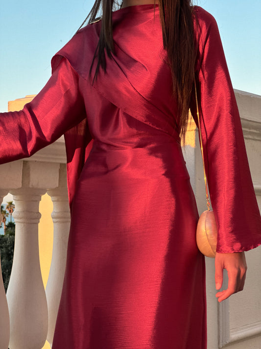 Sahara Dress Cherry Red