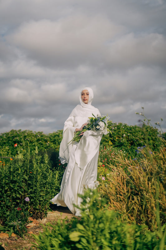 Azra Dress Pearl White