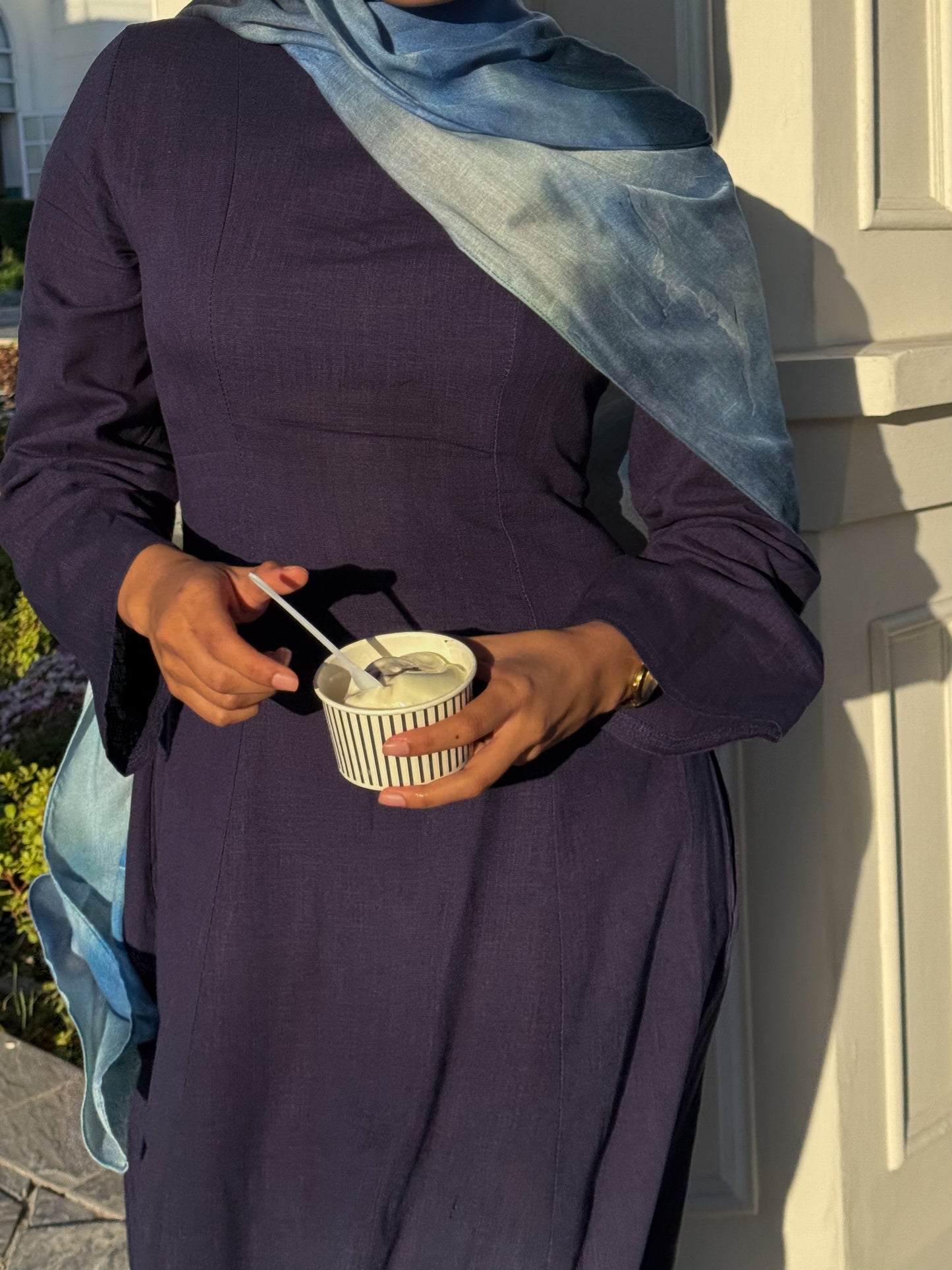 Lara Linen Dress Navy