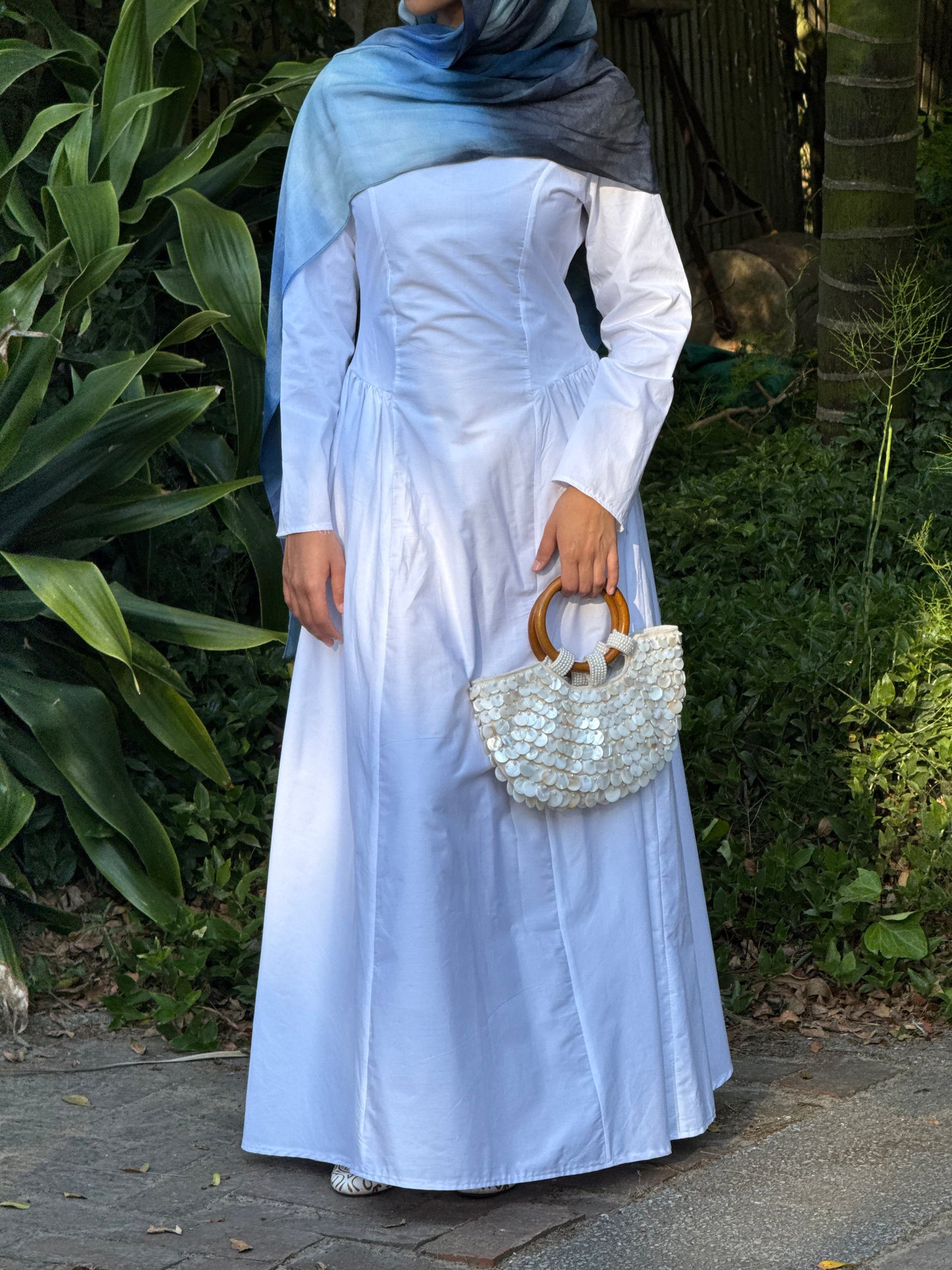 Aira Poplin Dress White