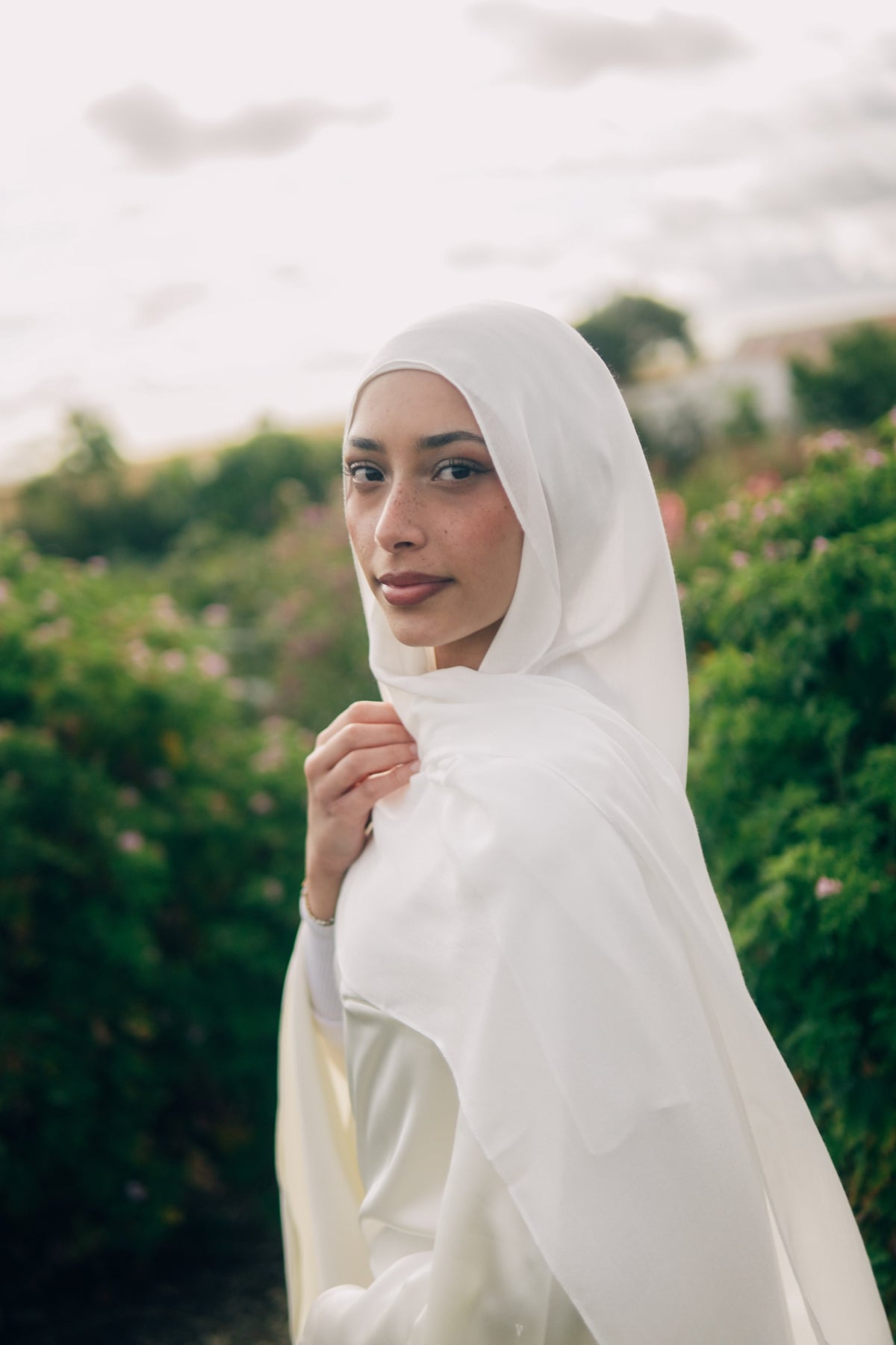 Azra Dress Pearl White