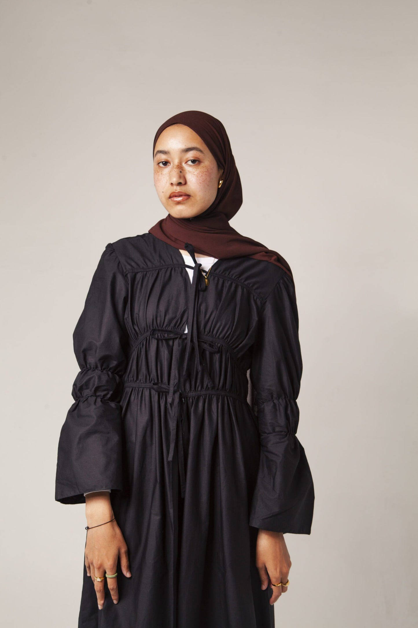 Cinched Cloak Black