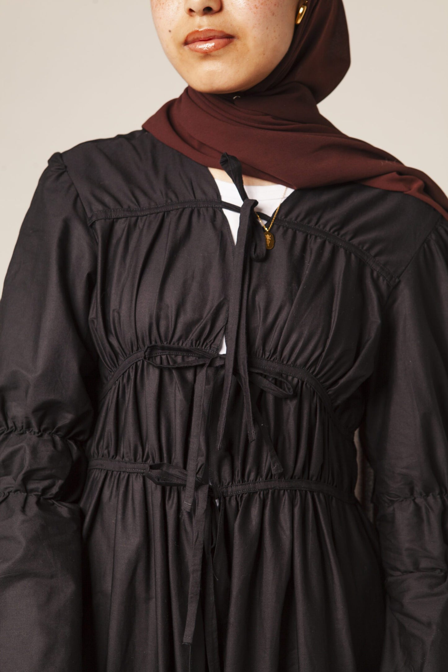 Cinched Cloak Black